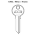 Llave en blanco CM5C / MGG-4 - frente