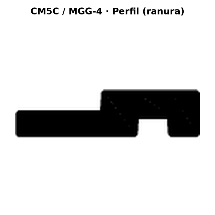 Llave en blanco CM5C / MGG-4 - perfil (ranura)