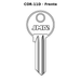 Llave en blanco COR-11D - frente