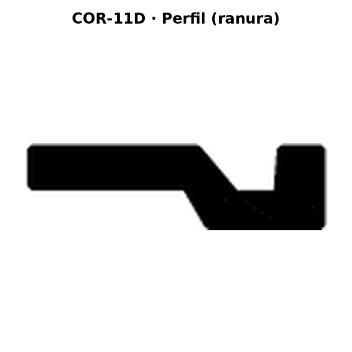 Llave en blanco COR-11D - perfil (ranura)