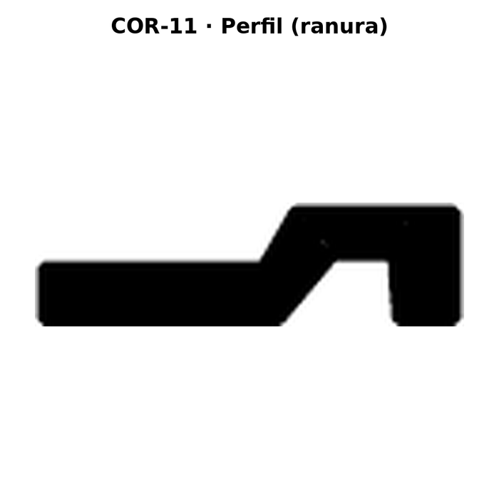 Llave en blanco COR-11 - perfil (ranura)
