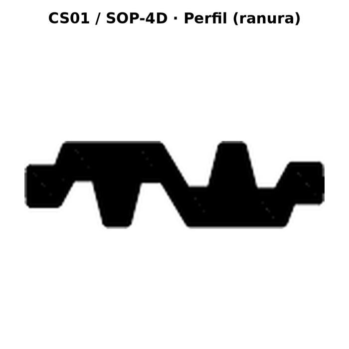 Llave en blanco CS01 / SOP-4D - perfil (ranura)