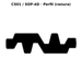Llave en blanco CS01 / SOP-4D - perfil (ranura)