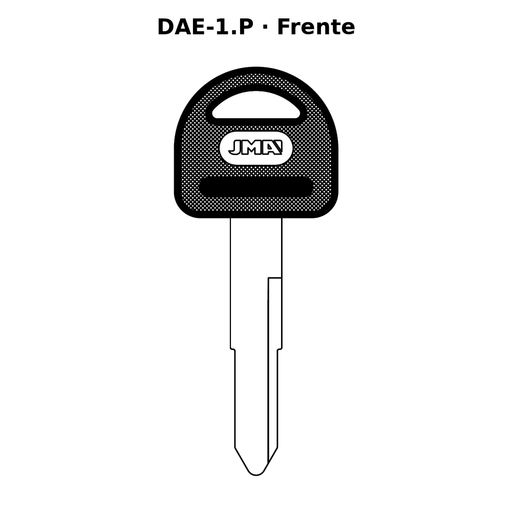Llave en blanco DAE-1.P - frente
