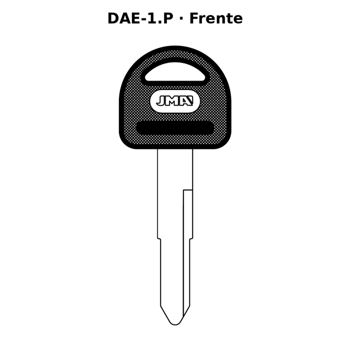Llave en blanco DAE-1.P - frente