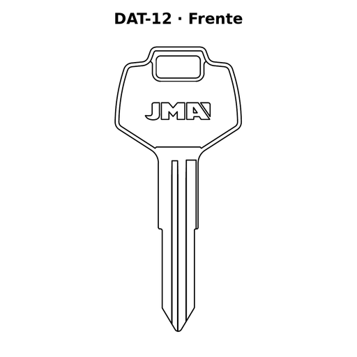 Llave en blanco DAT-12 - frente