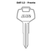 Llave en blanco DAT-12 - frente