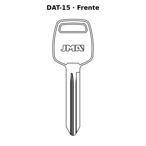 Llave en blanco DAT-15 - frente