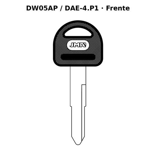 Llave en blanco DW05AP / DAE-4.P1 - frente