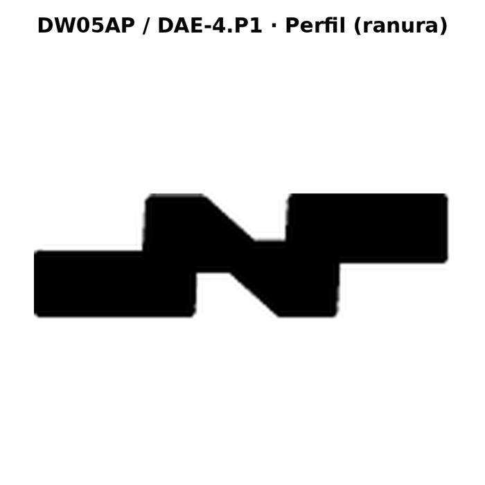 Llave en blanco DW05AP / DAE-4.P1 - perfil (ranura)