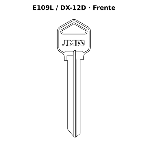 Llave en blanco E109L / DX-12D - frente