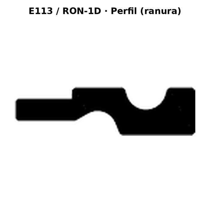 Llave en blanco E113 / RON-1D - perfil (ranura)