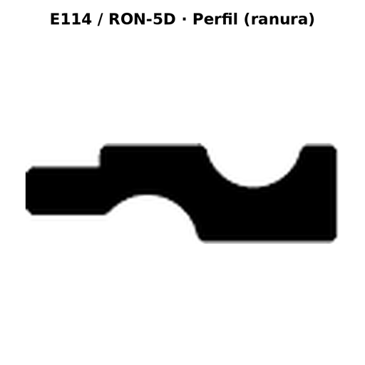 Llave en blanco E114 / RON-5D - perfil (ranura)