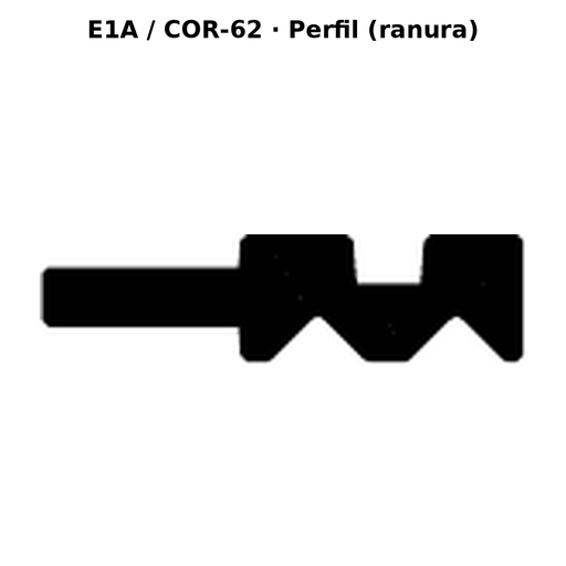 Llave en blanco E1A / COR-62 - perfil (ranura)