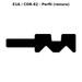Llave en blanco E1A / COR-62 - perfil (ranura)
