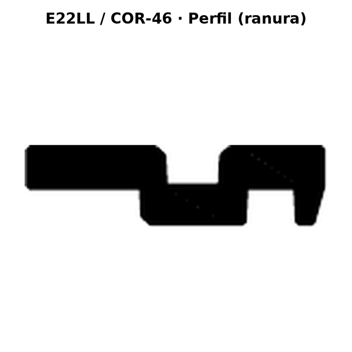 Llave en blanco E22LL / COR-46 - perfil (ranura)