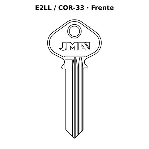 Llave en blanco E2LL / COR-33 - frente