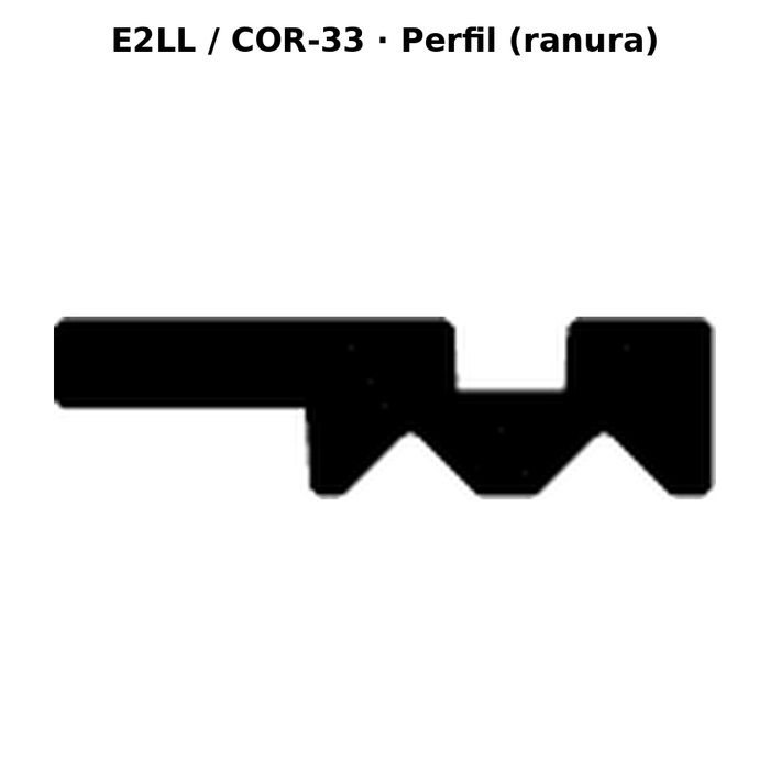 Llave en blanco E2LL / COR-33 - perfil (ranura)