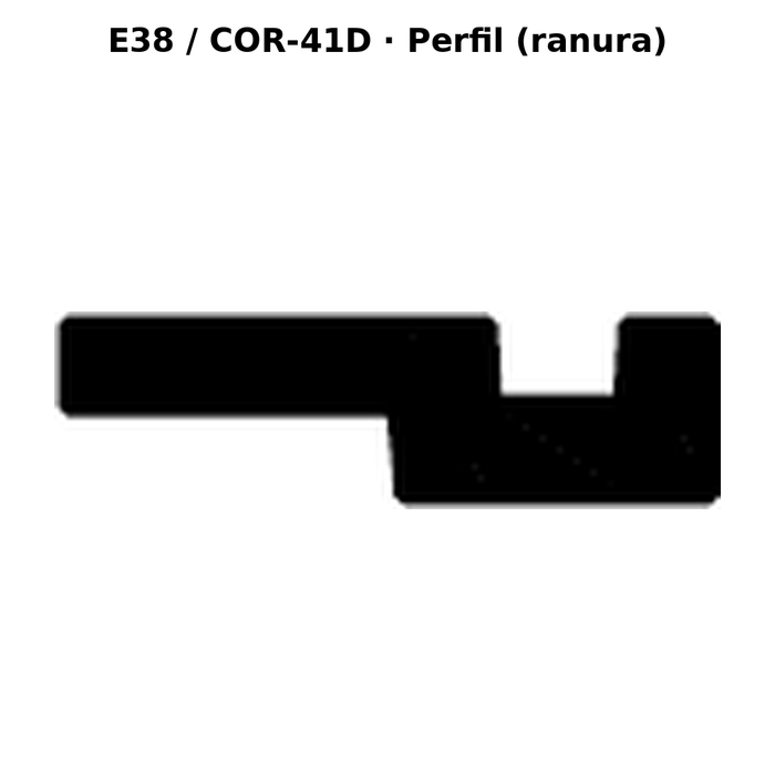 Llave en blanco E38 / COR-41D - perfil (ranura)