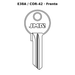 Llave en blanco E38A / COR-42 - frente
