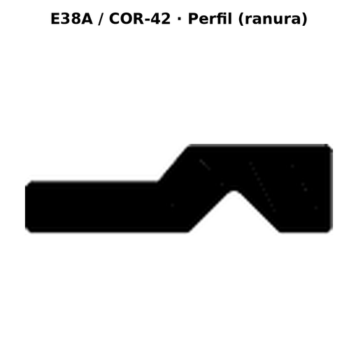Llave en blanco E38A / COR-42 - perfil (ranura)