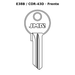 Llave en blanco E38B / COR-43D - frente