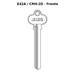 Llave en blanco E42A / CMX-2D - frente