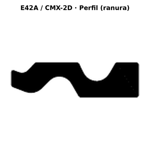 Llave en blanco E42A / CMX-2D - perfil (ranura)