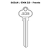 Llave en blanco E42AN / CMX-1D - frente