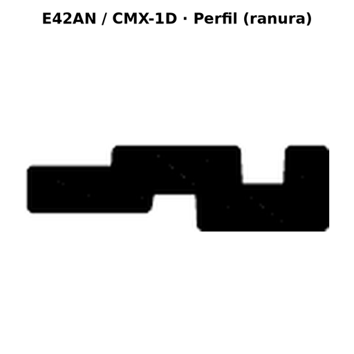 Llave en blanco E42AN / CMX-1D - perfil (ranura)