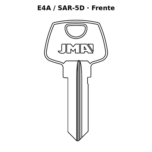 Llave en blanco E4A / SAR-5D - frente