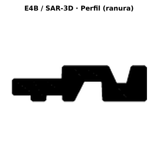 Llave en blanco E4B / SAR-3D - perfil (ranura)