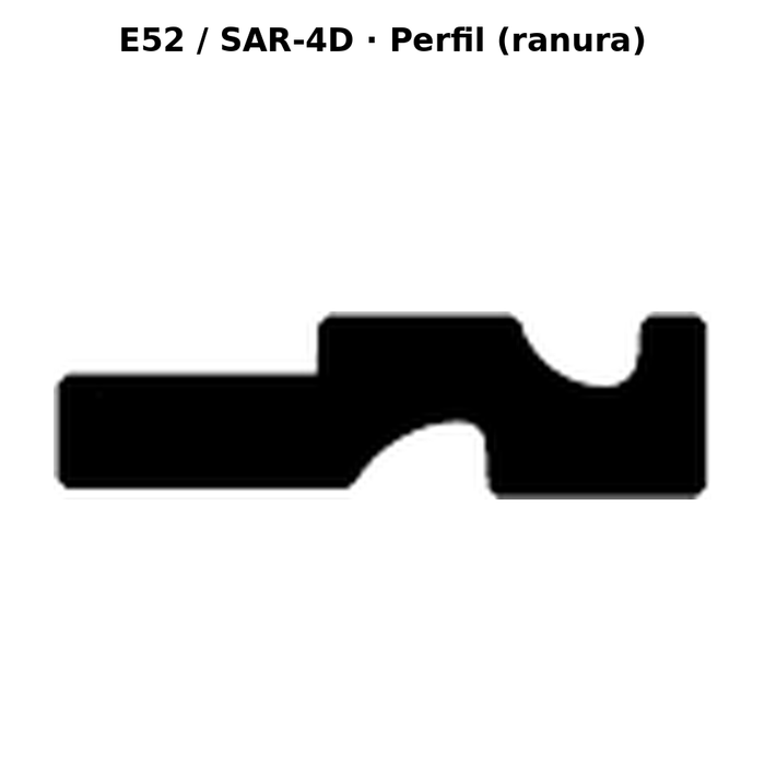 Llave en blanco E52 / SAR-4D - perfil (ranura)