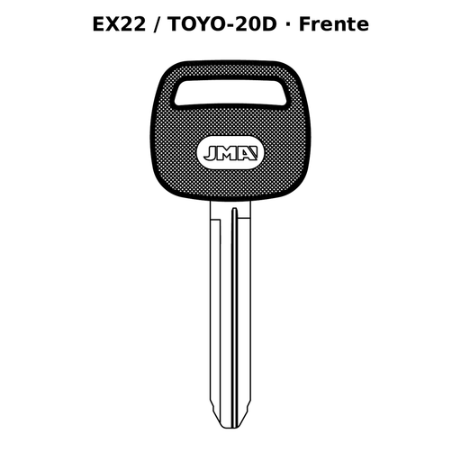 Llave en blanco EX22 / TOYO-20D - frente