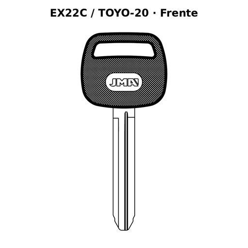Llave en blanco EX22C / TOYO-20 - frente