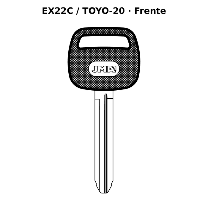 Llave en blanco EX22C / TOYO-20 - frente