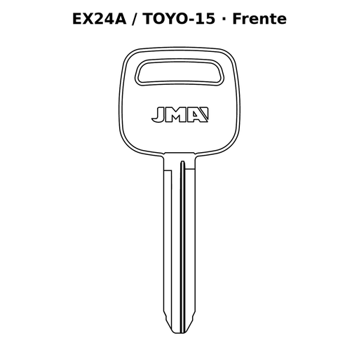 Llave en blanco EX24A / TOYO-15 - frente