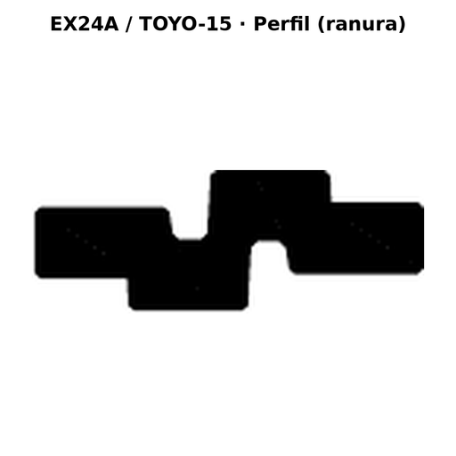 Llave en blanco EX24A / TOYO-15 - perfil (ranura)