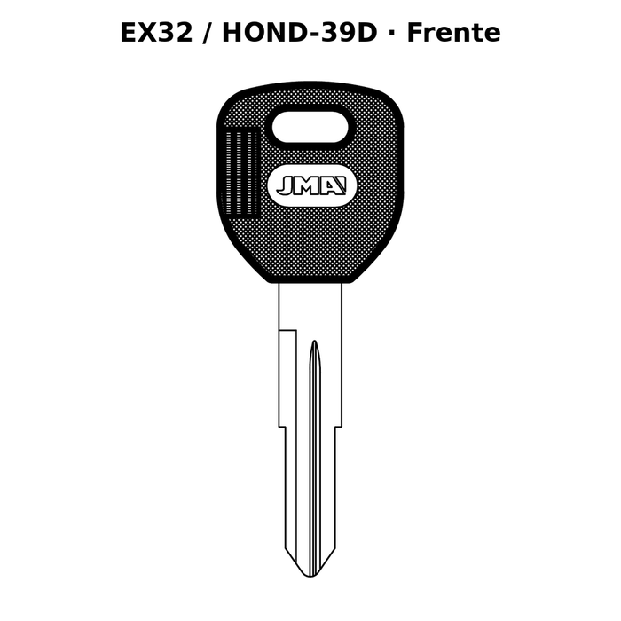 Llave en blanco EX32 / HOND-39D - frente