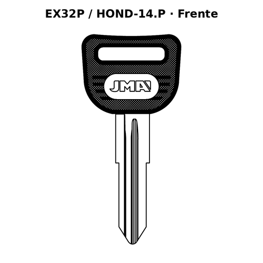 Llave en blanco EX32P / HOND-14.P - frente