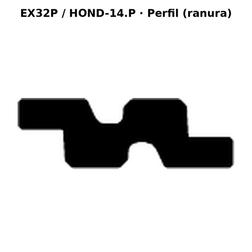 Llave en blanco EX32P / HOND-14.P - perfil (ranura)