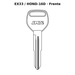 Llave en blanco EX33 / HOND-16D - frente