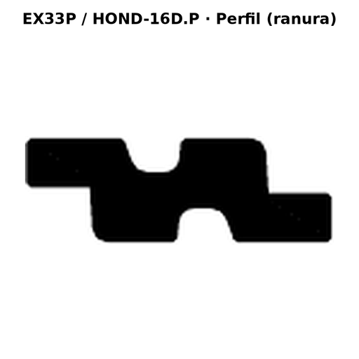 Llave en blanco EX33P / HOND-16D.P - perfil (ranura)