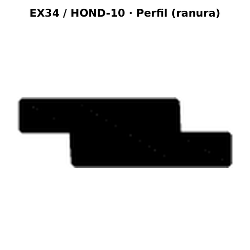 Llave en blanco EX34 / HOND-10 - perfil (ranura)