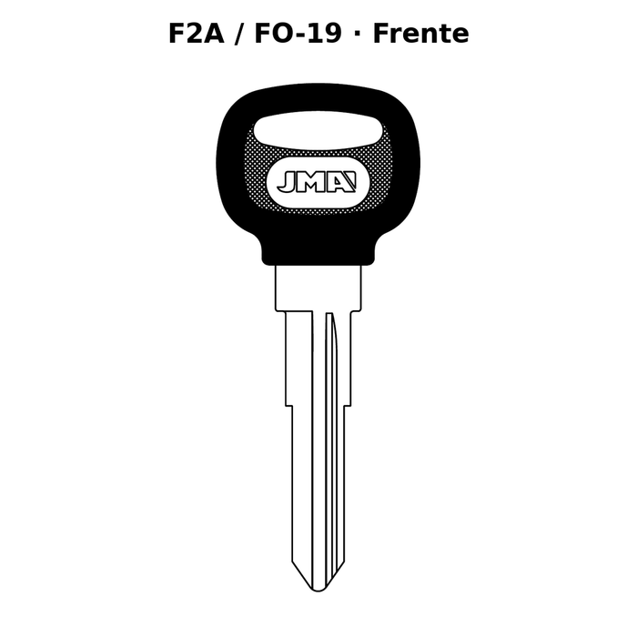 Llave en blanco F2A / FO-19 - frente