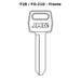 Llave en blanco F2B / FO-21D - frente