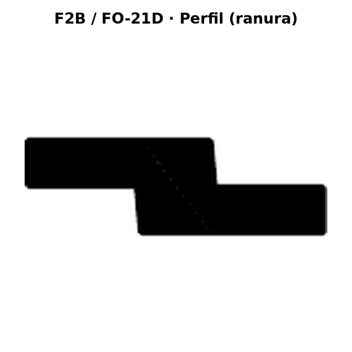 Llave en blanco F2B / FO-21D - perfil (ranura)