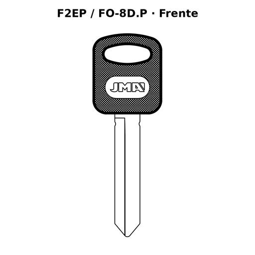 Llave en blanco F2EP / FO-8D.P - frente