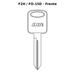 Llave en blanco F2H / FO-15D - frente