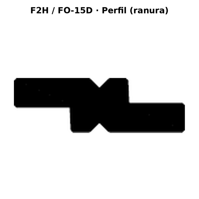 Llave en blanco F2H / FO-15D - perfil (ranura)
